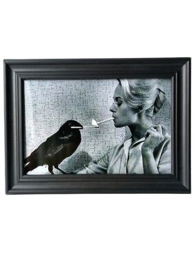 Smokin Bird & Woman Vintage Retro Werid Oddity